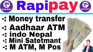 rapipay service | AEPS | money transfer || rapipay registration || rapipay agent login || rapipay
