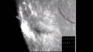 Shock wave on sun followed by solar flare