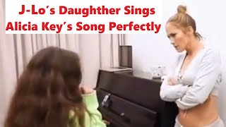 Jennifer Lopez daughter Emme sings Alicia Keys song \