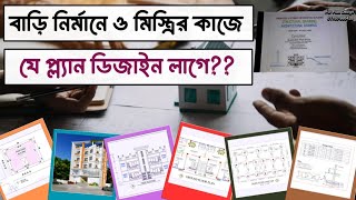 বাড়ি করতে কি কি প্ল্যান লাগে।২ তালা বাড়ির প্ল্যান ডিজাইন।house plan Design Sheet.