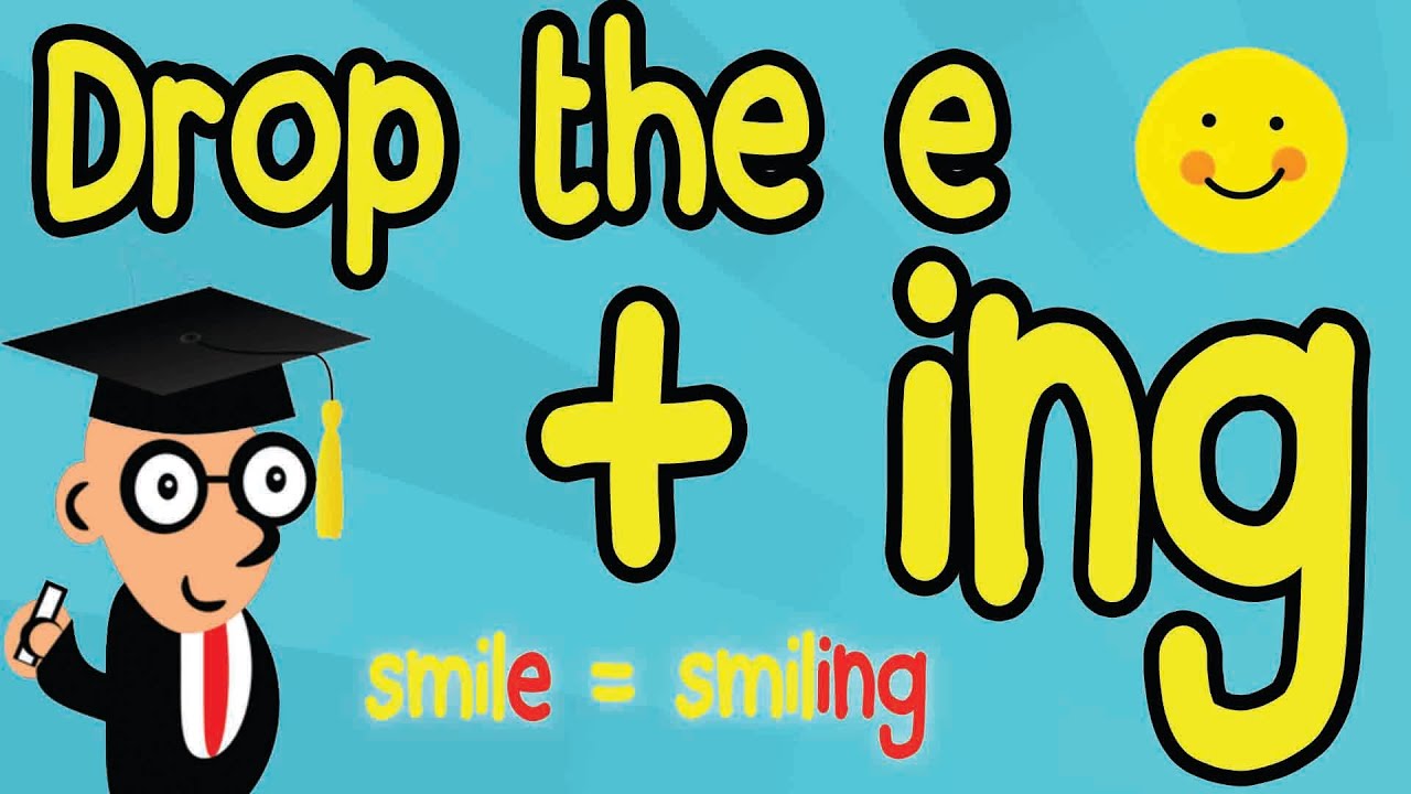 Spelling Rule Song: Drop the 'e' add '-ing' - YouTube