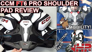 The best for mobility & light weight! CCM Jetspeed FT6 Pro hockey shoulder pads review