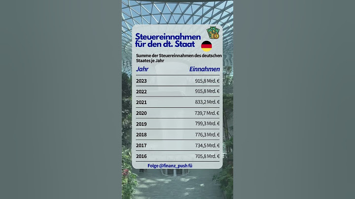 SO VIEL Geld nimmt der Staat jedes Jahr an Steuern ein!