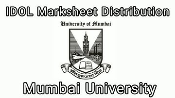 Marksheet Distribution IDOL | Mumbai University
