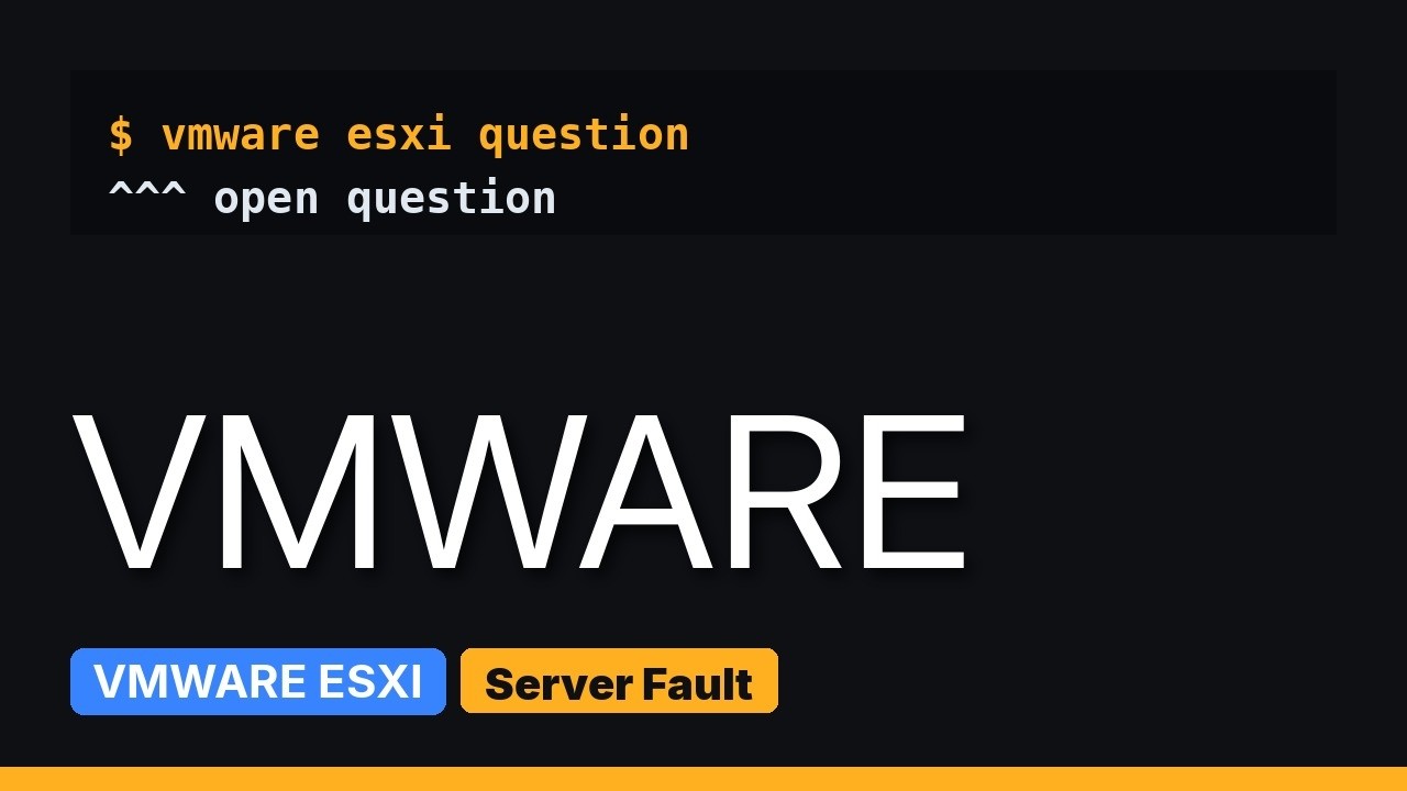 DevOps & SysAdmins: ESXi on 1 hard drive swapped between servers ...