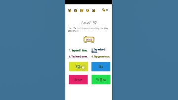 Super brain level 37 Tap the buttons according to the sequence walkthrough