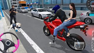 New Red Yahama Racing Motor Bike In Ocean Park 3D Driving Class Simulator #Emaan Gaming# screenshot 3