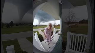 Tornado Lifts Grandma Straight Off the Porch 🌪️😢💨 #Tornado #Grandma #Storm