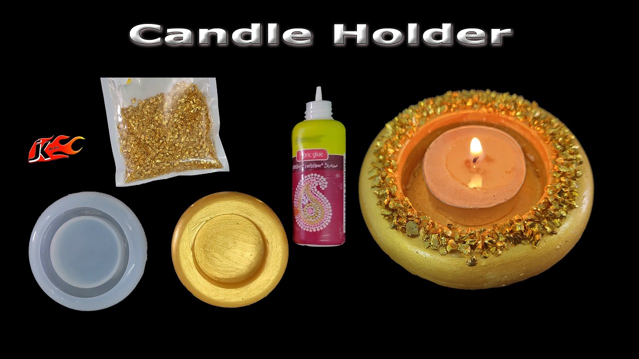 DIY Candle Holder with silicon mold JK Arts 1985 YouTube