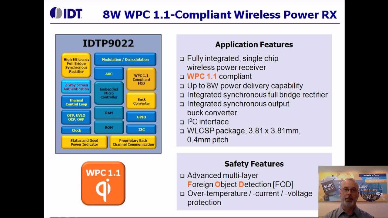 P9022 Enhanced WPC 1.1 Qi Wireless Power Receiver by IDT