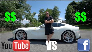 Here's How Much Ad Revenue My $250K Ferrari Made On Youtube (And Facebook)