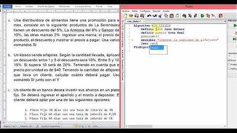 Resolucion 3er semana ejercicio B Pseint  leer escribir, si entonces, si anidado, segun programacion