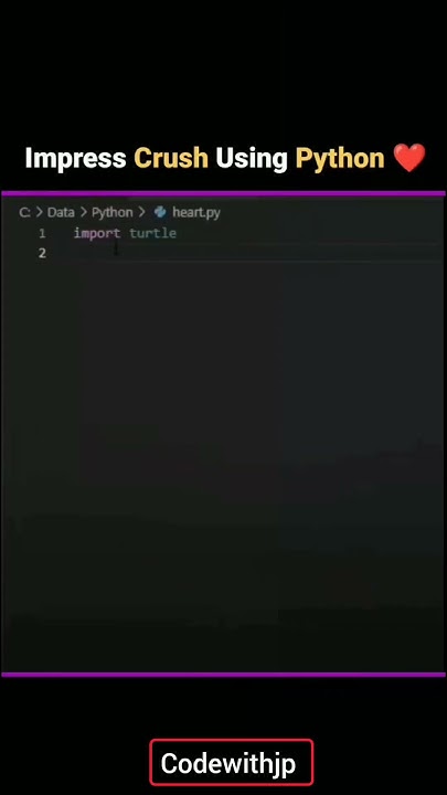 🔴 Impress Crush Using Python Programing #python3 #python || @codewithjp ...