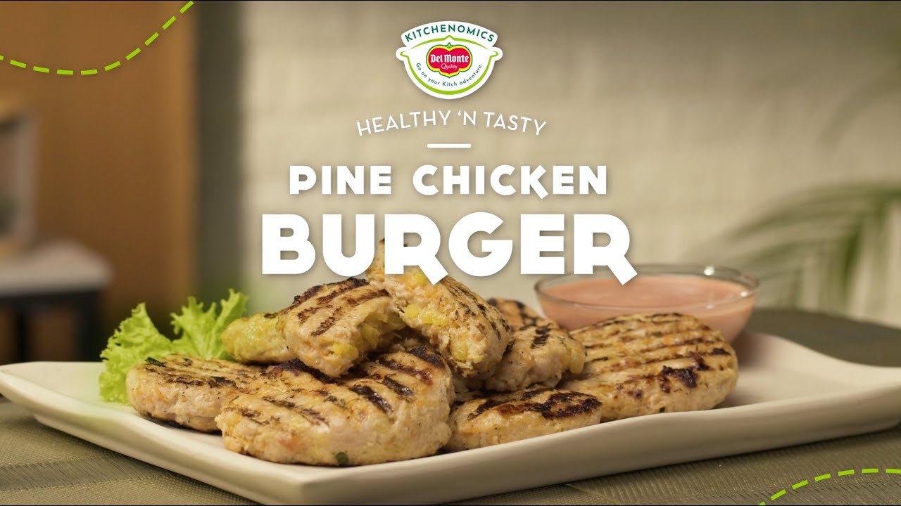 Del Monte Kitchenomics Pine Chicken Burger with Mayo YouTube