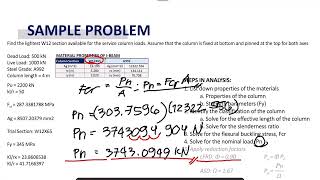 Principles of Steel Design - Chapter 5: Compression Members NSCP 2015 Problem 2 Part IV (Method 2)