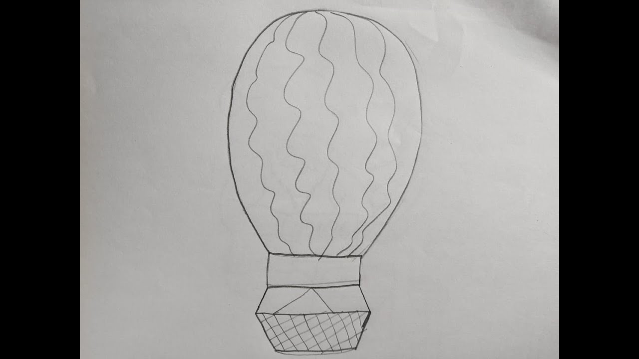 How to draw Hot Air Balloon Drawing | Easy Step-by-Step Sketch ‎⁨@premdrawingacademy1166