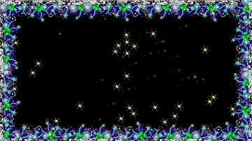 Flower Frame Effect/Black Screen/Animation background video/No Copyright Template Background,,