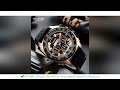 Megir Males Mens Chronograph Sport Watches with Quartz Movement Rubber Band Luminous Wristwatch for