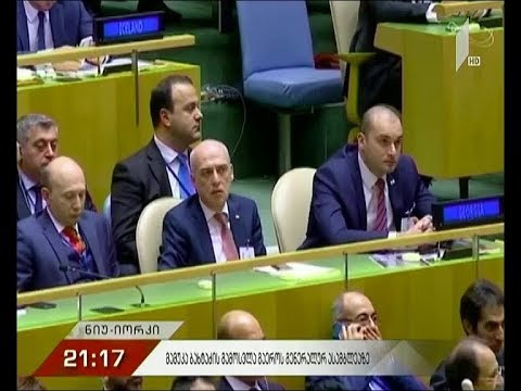 მამუკა ბახტაძის გამოსვლა გაერო-ს გენერალურ ასამბლეაზე