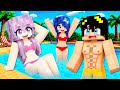 【男子禁止🚹❌】女子に変装してプールに侵入した結果…⁉️🫣【マイクラ マインクラフト】ぽっぴんず