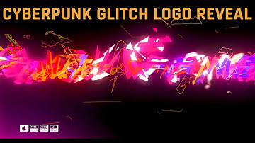 Cyberpunk Glitch Logo reveal