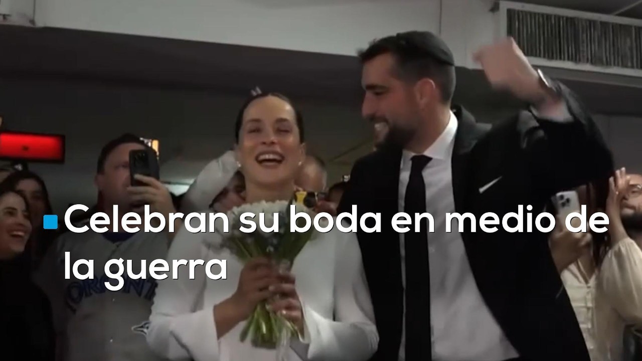 ¡AMOR BAJO TIERRA EN MEDIO DE UNA GUERRA! | Tel Aviv presenció una boda en un estacionamiento