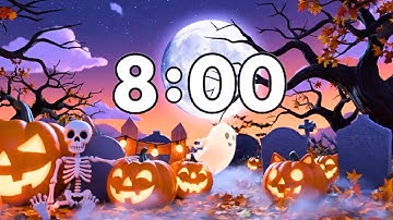 8 Minute Halloween Countdown Timer with Spooky Music & Animation