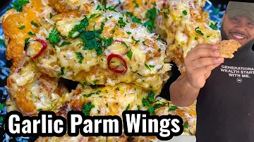 Garlic Parmesan Wings | Chef Alden B FLATS OVER DRUMS!