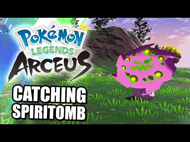 Catching No. 139 Shiny Alpha Spiritomb in Pokemon Legends