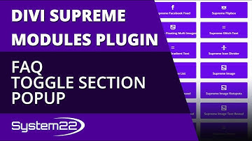 Divi Theme Supreme Modules Plugin FAQ Toggle Section Popup 👍