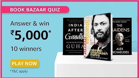 Amazon Book Bazaar Quiz Today Answers | 19 August 2021