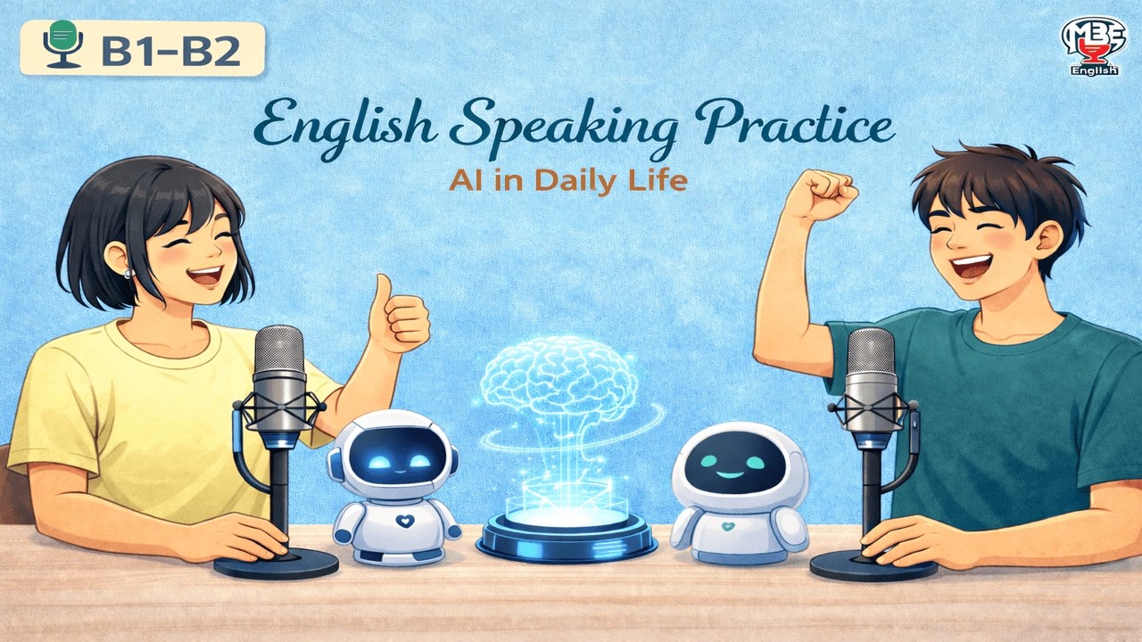 English Listening Practice (B1–B2) | AI in Daily Life | Intermediate Podcast Dialogue