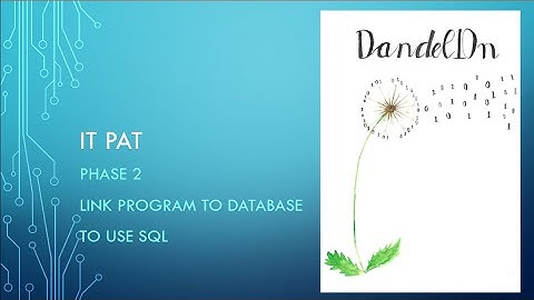 PAT Phase 2: Link the database to use SQL