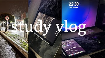 study vlog - night session, productive, taking notes, chill study session