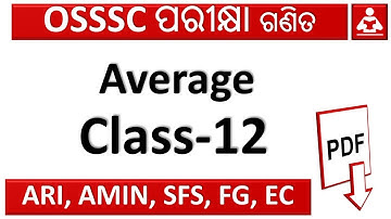 mathematics Class For Ari, Amin, statistical field surveyor, forest Guard, Excise Constable #OSSSC