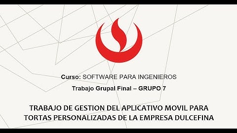 Trabajo Final de Software para Ingenieros UPC - Dulcefina