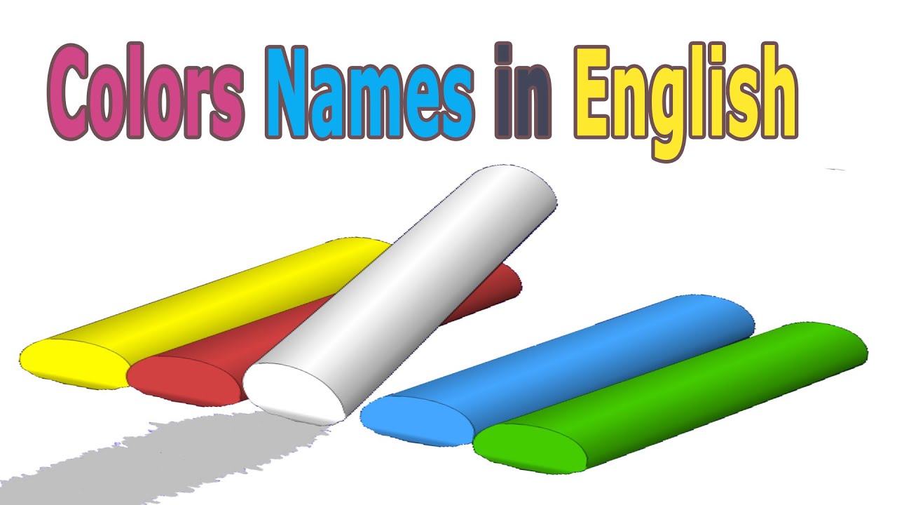 Learn Colors Names in English, Colors With Spelling, Color Names with