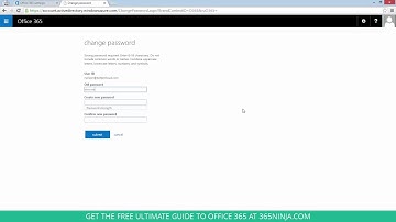 How to Change Your Own Office 365 Password