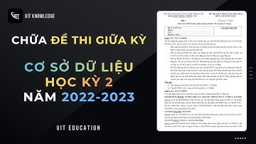 Chữa Đề Thi Giữa Kỳ Cơ Sở Dữ Liệu Học Kỳ 2 2022-2023 (UIT)
