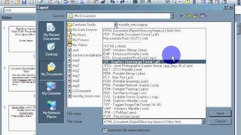 circa 2012! How to OpenOffice Exporting Flash/SWF Files From Impress