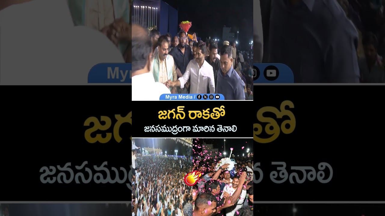 జగన్ రాకతో జనసముద్రంగా మారిన తెనాలి #ysjagan #tenali #ysrcp #ytshorts #telugu #latestnews #shorts