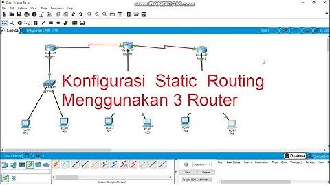 Konfigurasi Static Routing Menggunakan 3 Router