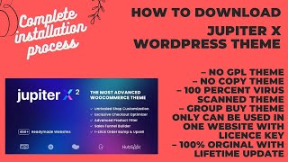 Jupiter X Theme Download 100% Original with License key Enabled, Lifetime Update Cheap Price
