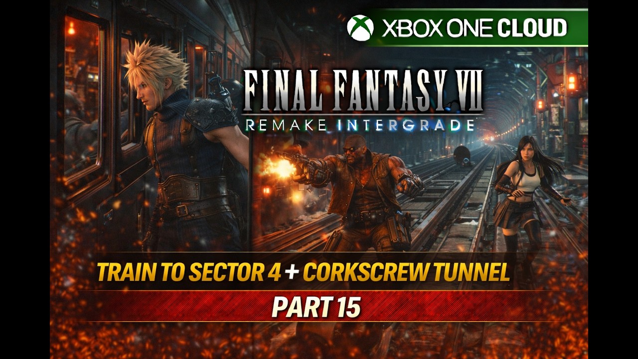 FF7 REMAKE INTERGRADE Part 15, Train Ride Under Shinra Alert, Rail