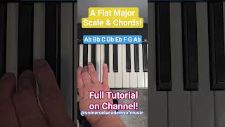A Flat Major Scale 🎹 #pianoscales #aflatmajor #pianochords Ab Major Scale Piano Tutorial