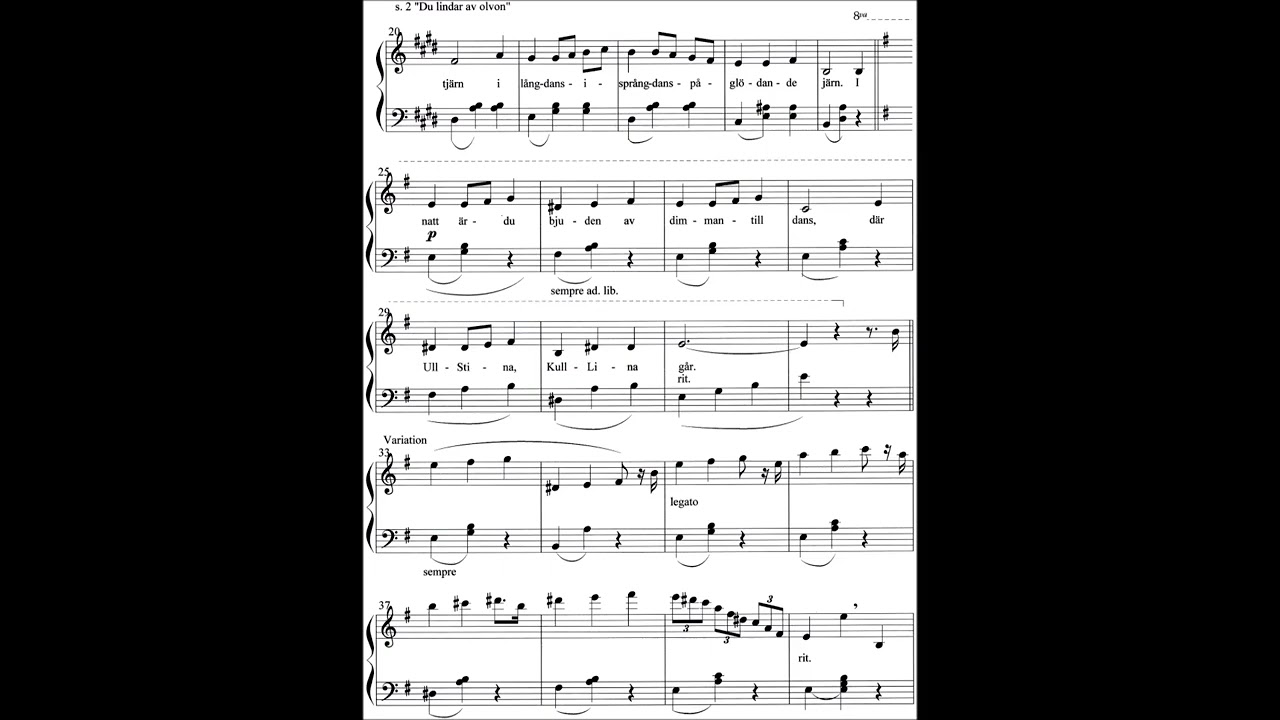 "Du lindar av olvon..." Piano, variationer ,video: Håkan Edlund