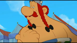 Asterix and Obelix invade a Roman fort. Awesome cartoon. Funny fight.