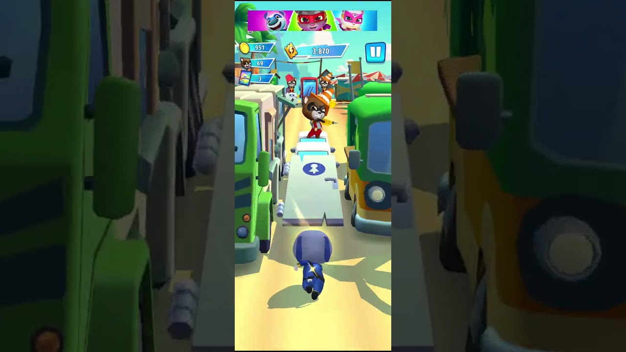 desbloqueie um novo herói no jogo tom corrida 