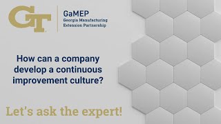 Ask the Expert: How can a company develop a continuous improvement culture?