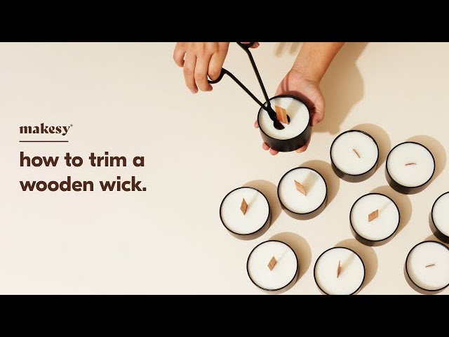 how to trim a wooden wick. 